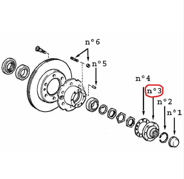 Vetoakselin laippa, Landcruiser 26mm 2