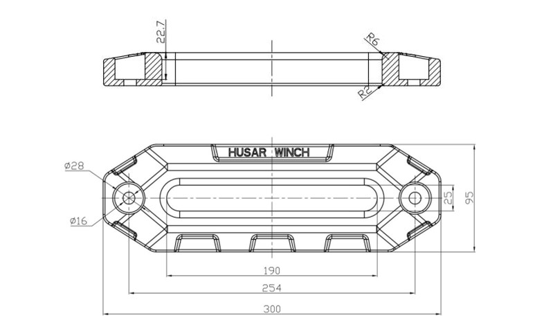 Vinssikita köydelle, alumiinia, 10000-26000 lbs HD malli 1