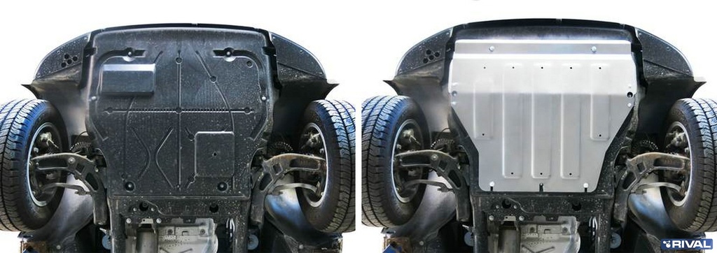 VW Transporter T5 ja T6 Moottorin ja vaihteiston Suoja 6mm Alu 1