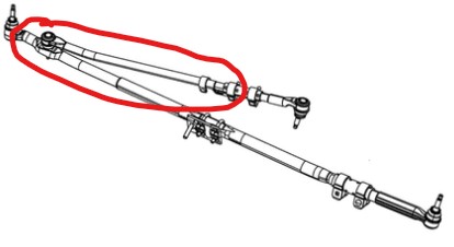 Ohjauksen raidetangon pää oikea 1