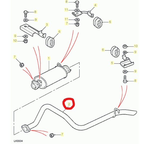 Pakoputken loppuosa, Defender 90 1