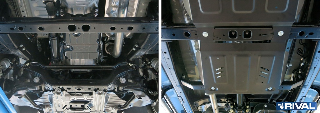 Hilux Revo 3-pc. skidplate ST3mm 5