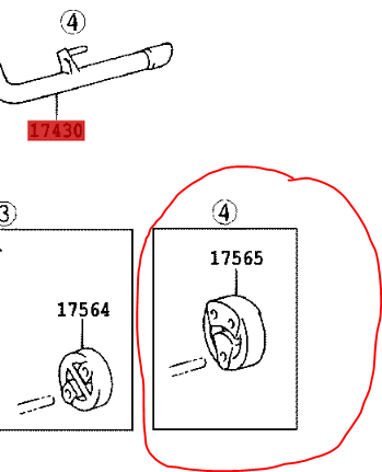 Hanger for rear of tailpipe 1