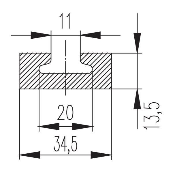 Pinta-asennettava Lentokonekisko 3m 1