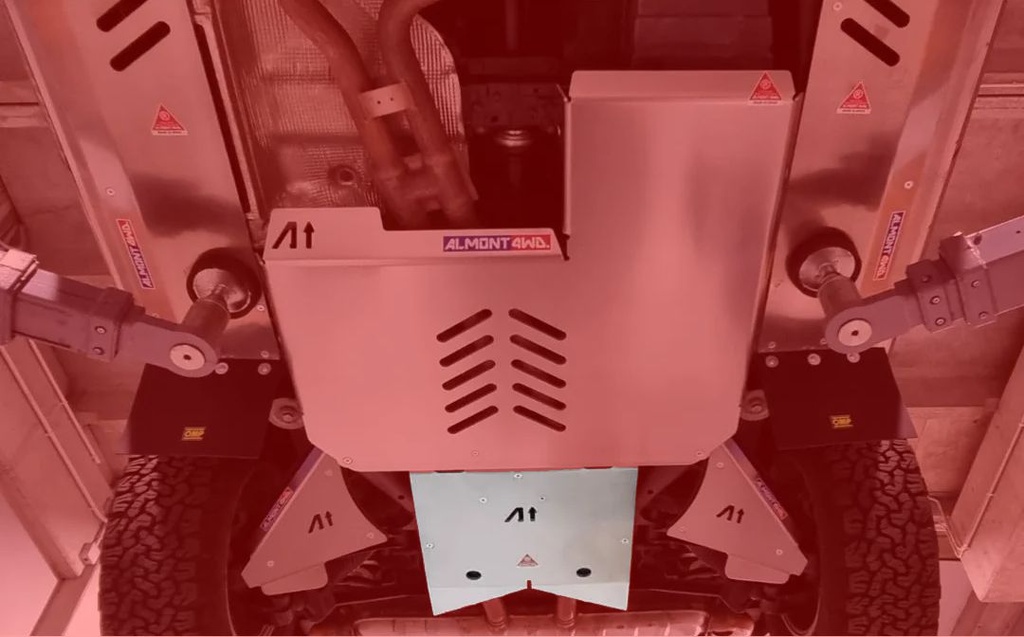 Rear differential skid plate for VW Touareg and Cayenne
