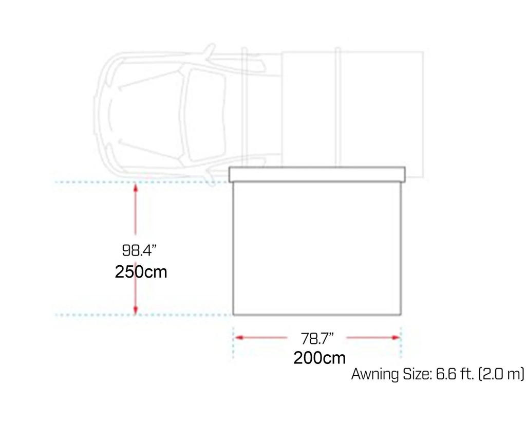 Deltawing 90° Markiisi 2m x 2.5m