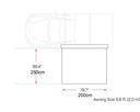 Deltawing 90° Markiisi 2m x 2.5m