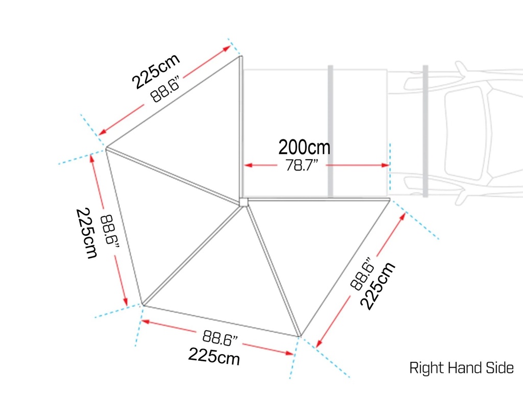 Deltawing 270° Markiisi Oikeanpuoleinen