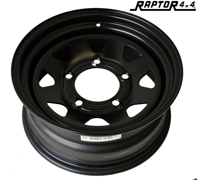 RAPTOR 4X4 fälg 7X16 ET 8 för LAND ROVER svart