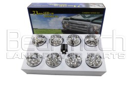 Kit av 8 LED lyckt linser vita