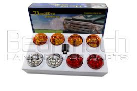 KIT OF 8 LED LIGHT COLORED LENSES