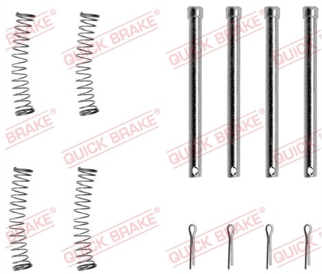 Front brake pad install kit (solid discs)