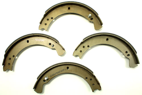 BRAKE SHOES FRONT + REAR 10 INCH AXLE SET