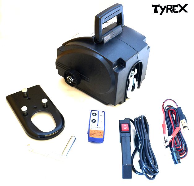 Kannettava vinssi, 3500 lb, vaijerilla, 12 V