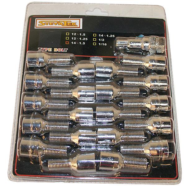 SteyrTek Tähtipää aluvannepulttisarja 1,5mm nousu, 14mm 20 kpl, Pituus 28mm