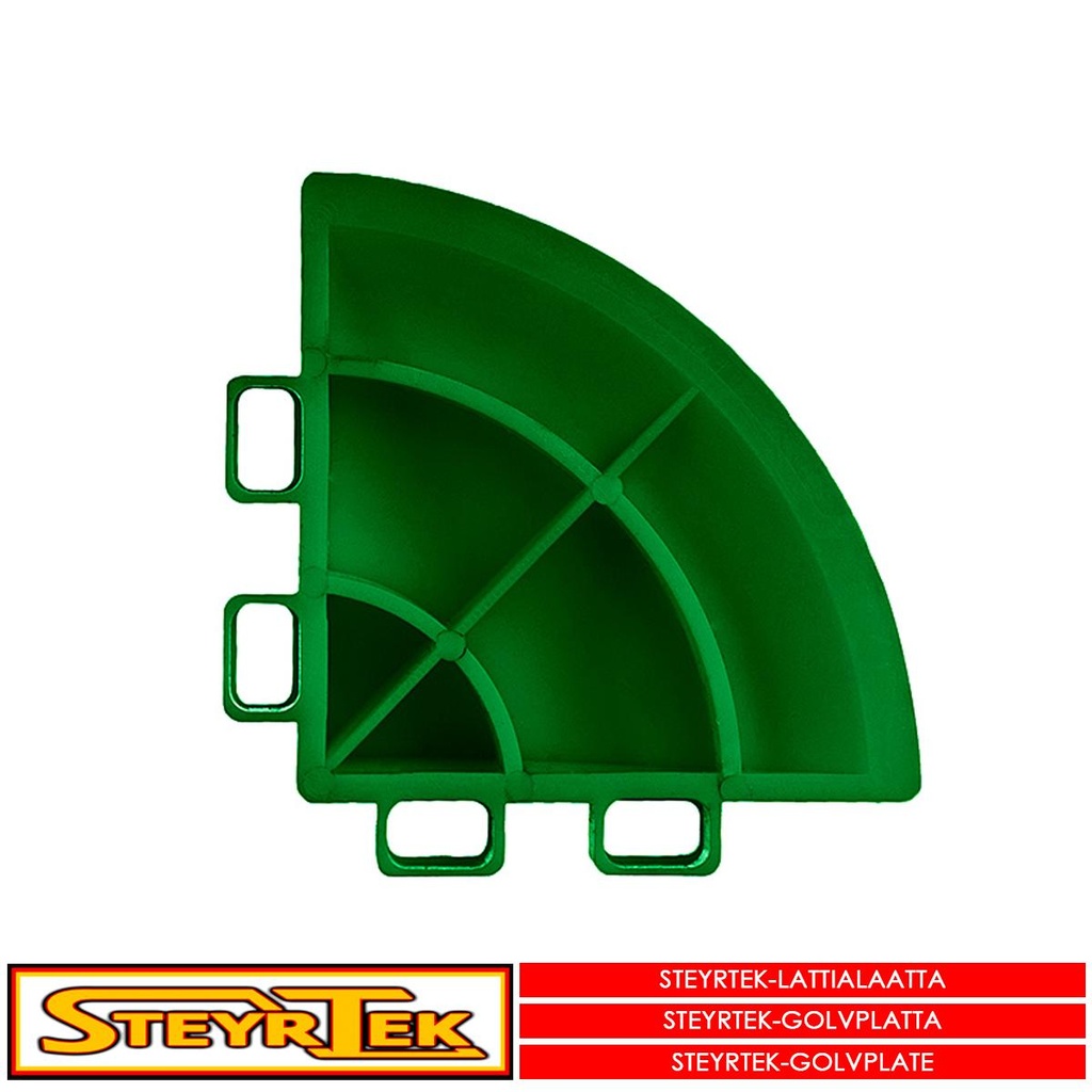 SteyrTek Lattialaatan kulmapala, leaf green 4 kpl