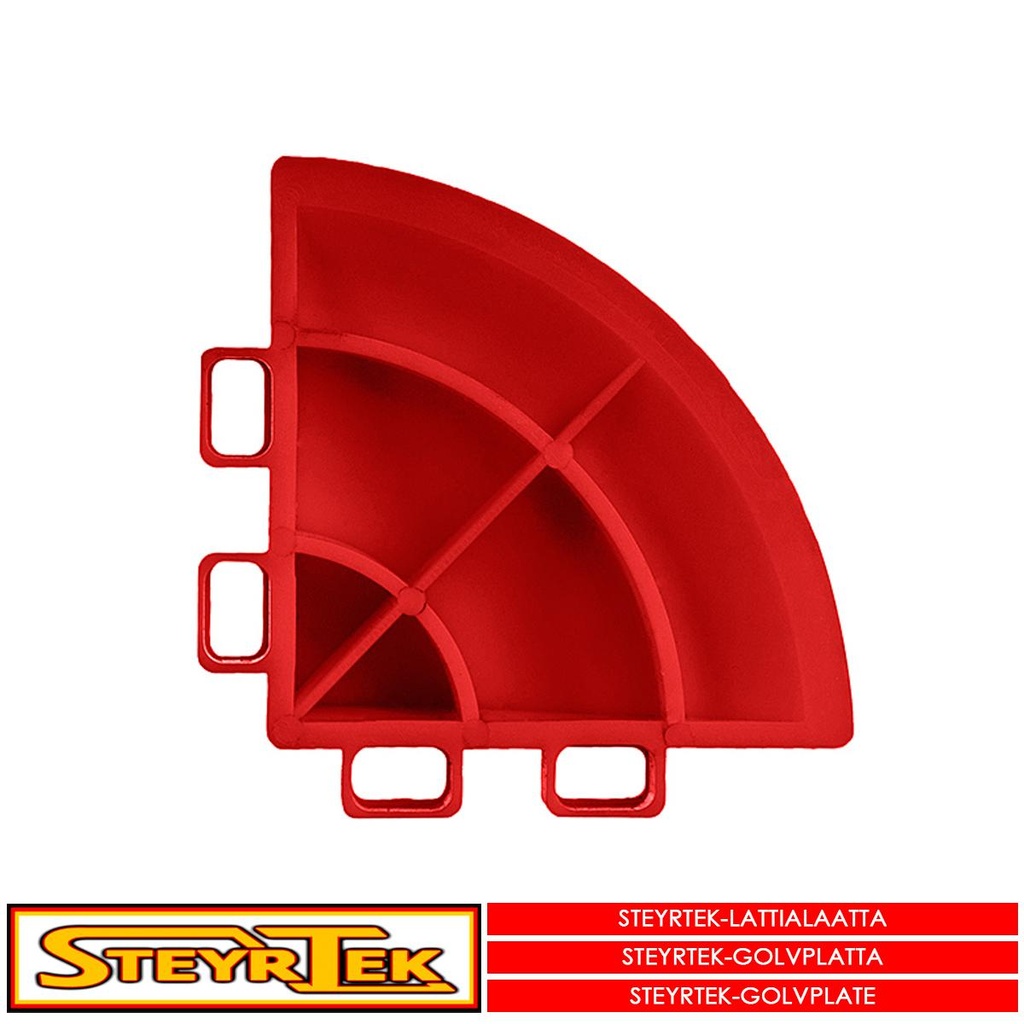 SteyrTek Lattialaatan kulmapala, fire red 4 kpl