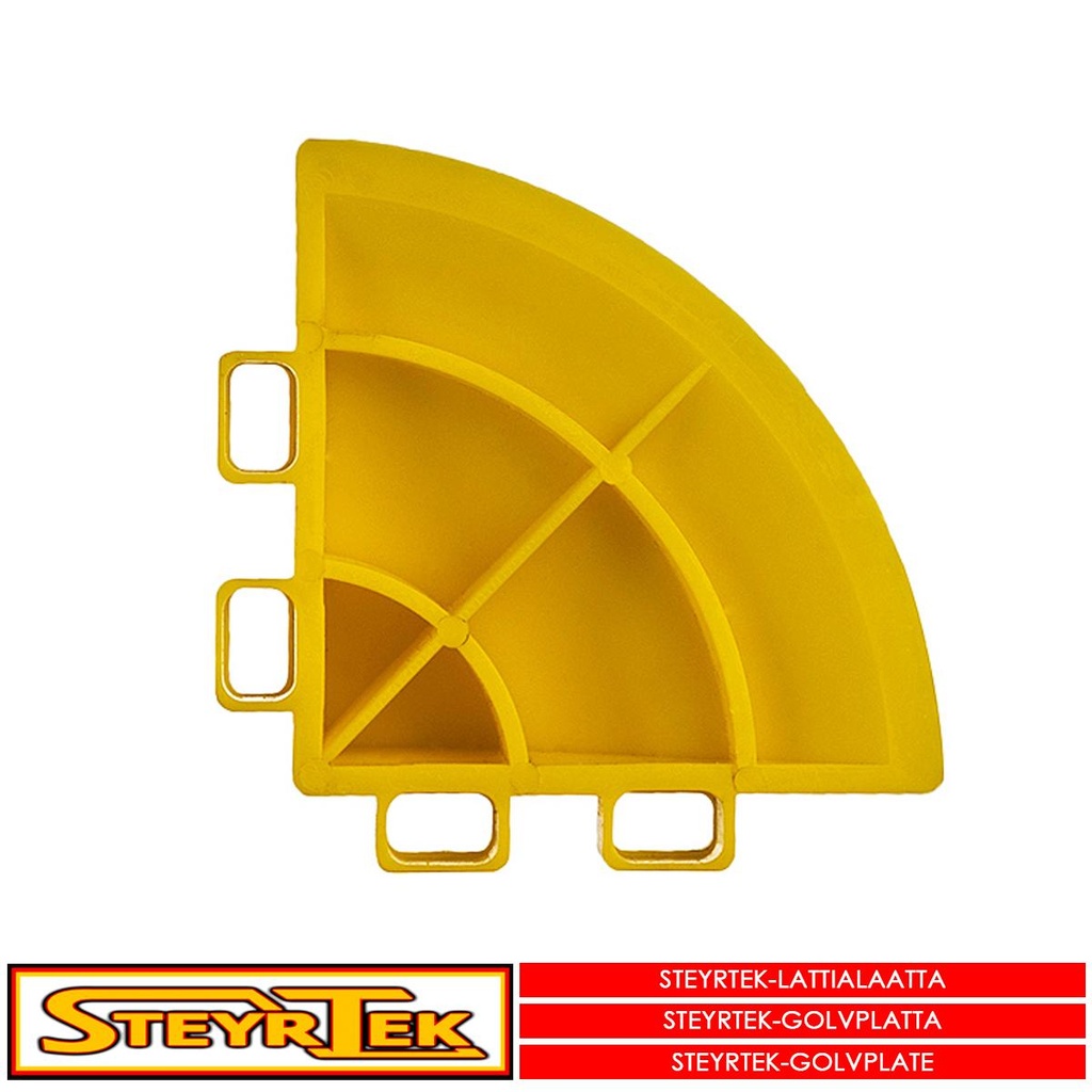 SteyrTek Lattialaatan kulmapala, racing yellow 4 kpl
