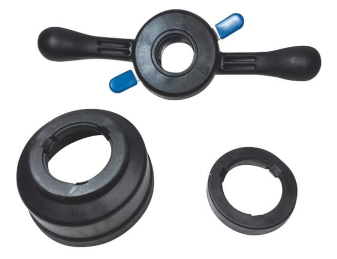 SteyrTek Tasapainotuskoneeseen pikamutteri ja paininkuppi 40mm akselille