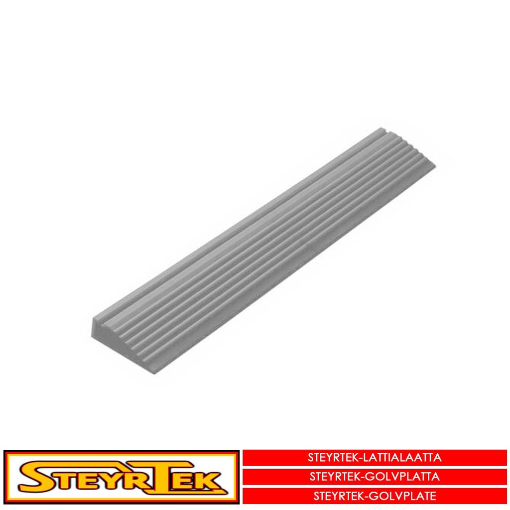 SteyrTek Lattialaatan reunapala, aluminium grey naaras 6 kpl