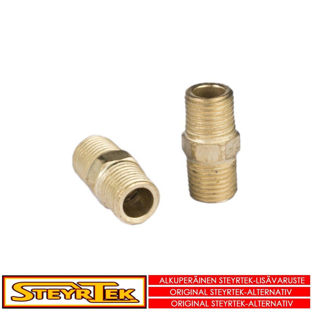 SteyrTek Jatkonippa 1/4" uros kierteestä 1/4" urokseen