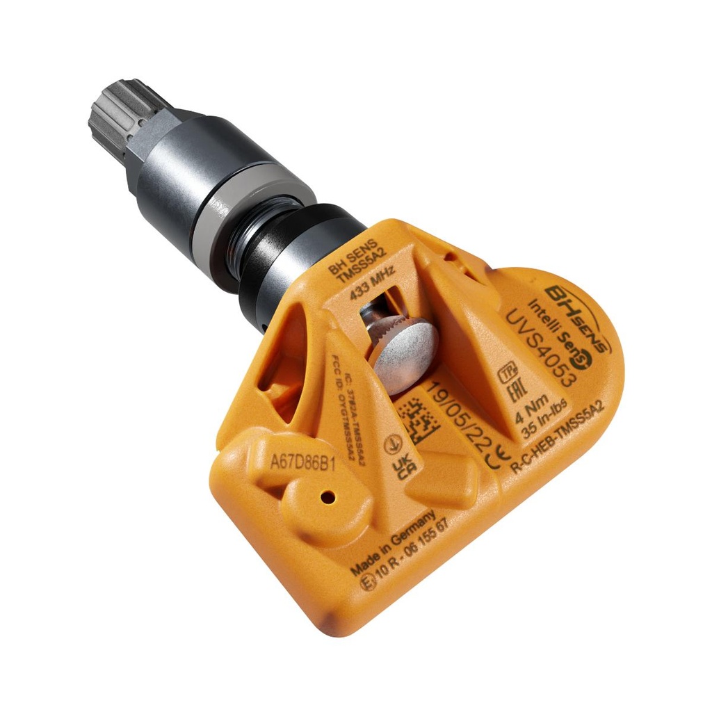 BH Sens Ohjelmoitava IntelliSens TPMS-rengaspaineanturi UVS4053 Premium, titanium metalliventtiili
