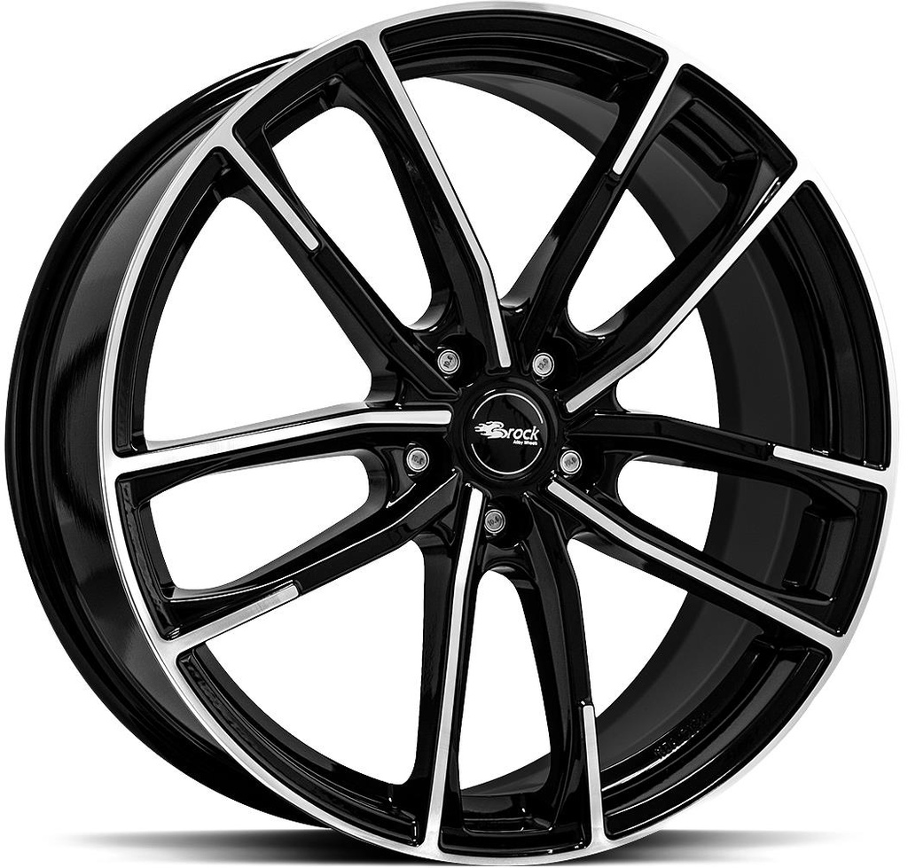 BROCK B38 BLACK FULL POL 8x19 5/112 ET44 CB57.1