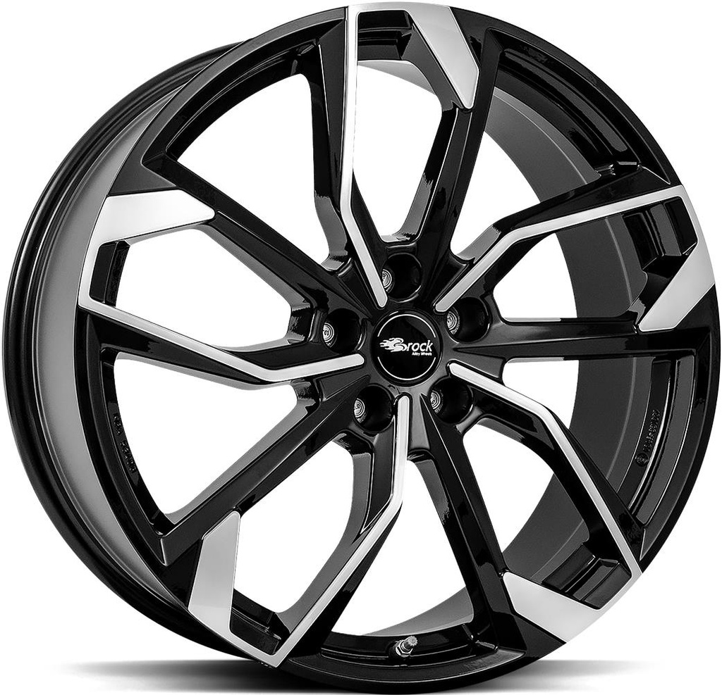 BROCK RC34 BLACK FULL POL 7x17 5/108 ET50 CB63.4