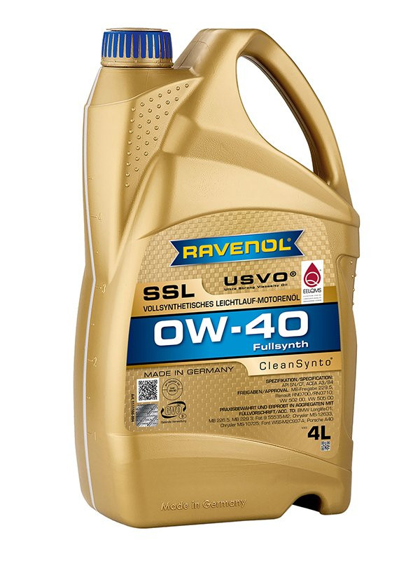 Ravenol SSL SAE 0W40, Full Synthetic Motor Oil, 4 l