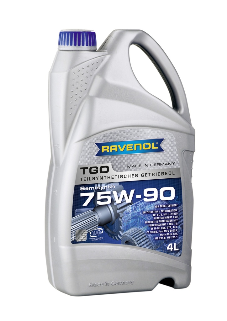 RAVENOL TGO SAE 75W90, 4L, semi-synteettinen vaihteistoöljy