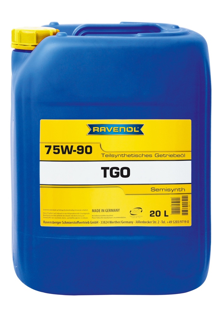 RAVENOL TGO SAE 75W90, 20L, SEMI SYNTHETIC TRANSMISSION OIL