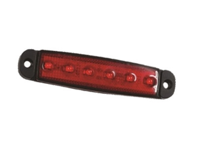 sida marker lyckta 6-led Röd