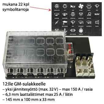 FUSE BOX FOR 12. GM FUSE