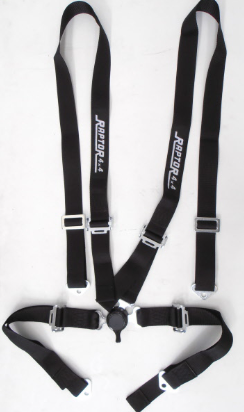 Säkerhetsbälte 4-punkts 5 cm svart