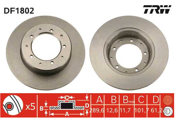 Bak broms disc