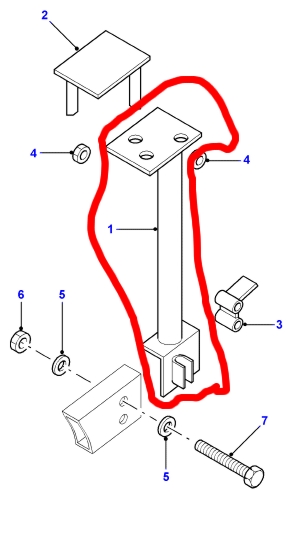 TUBE REAR SEAT SUPPORT TO FRAME RH 90 110