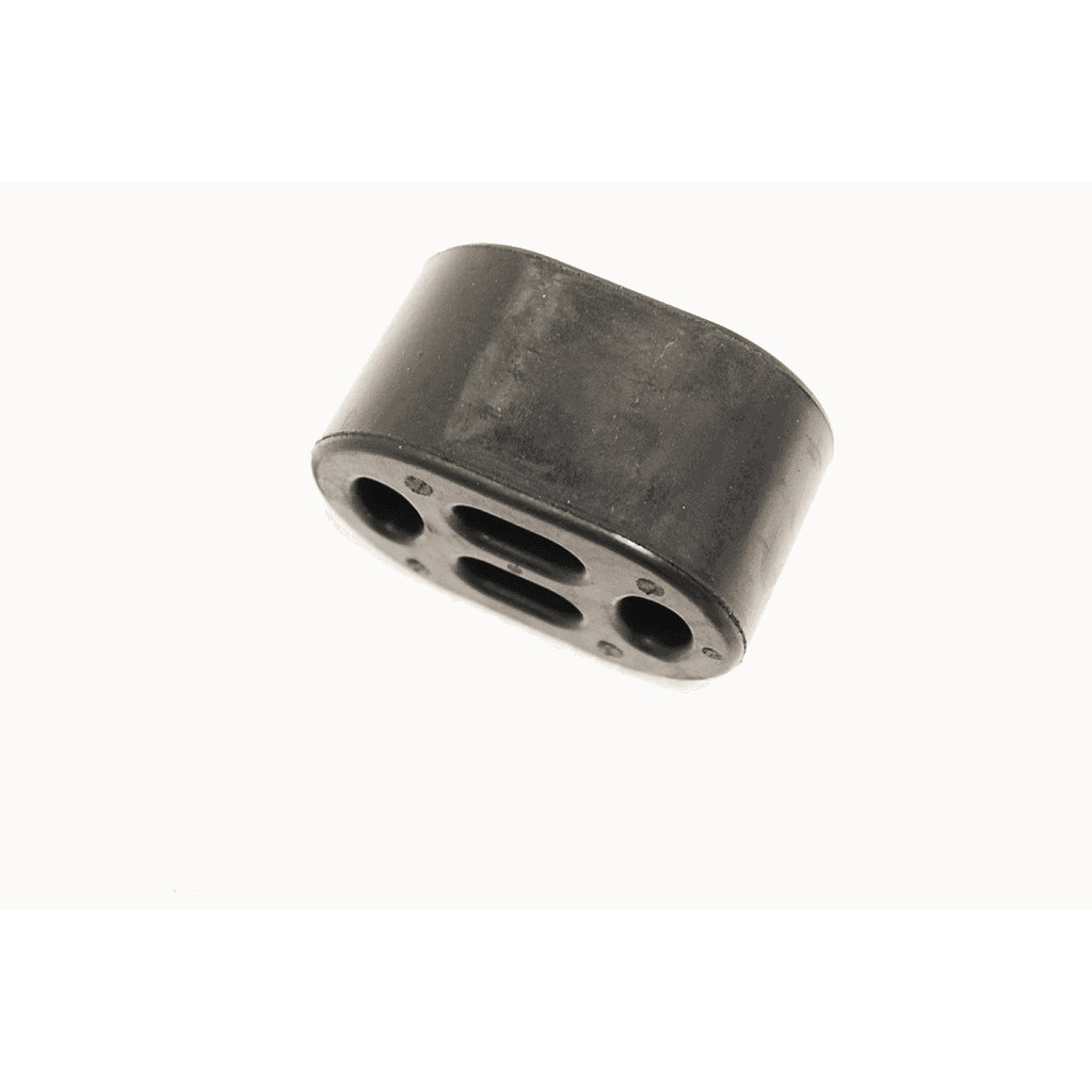 Exhaust hanger silencer to chassis