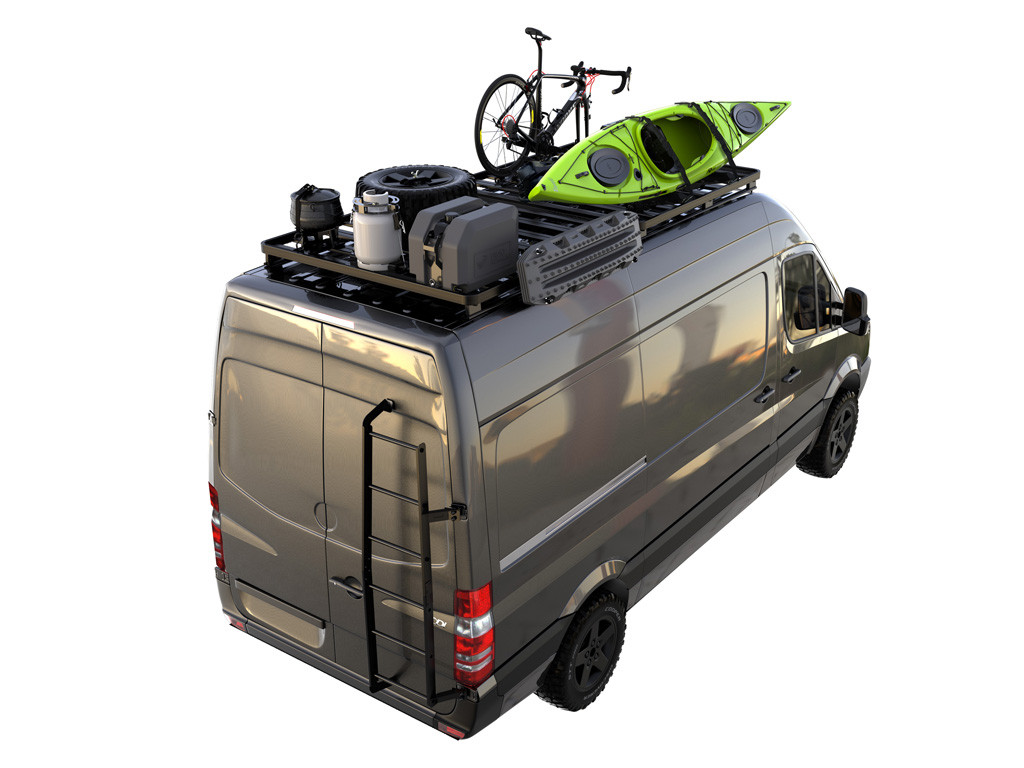 Mercedes Benz Sprinter 2Gen/3Gen 170in/L3/LWB Axelavstånd utan OEM-banor (2006-Current) Slimline II tak räckessats