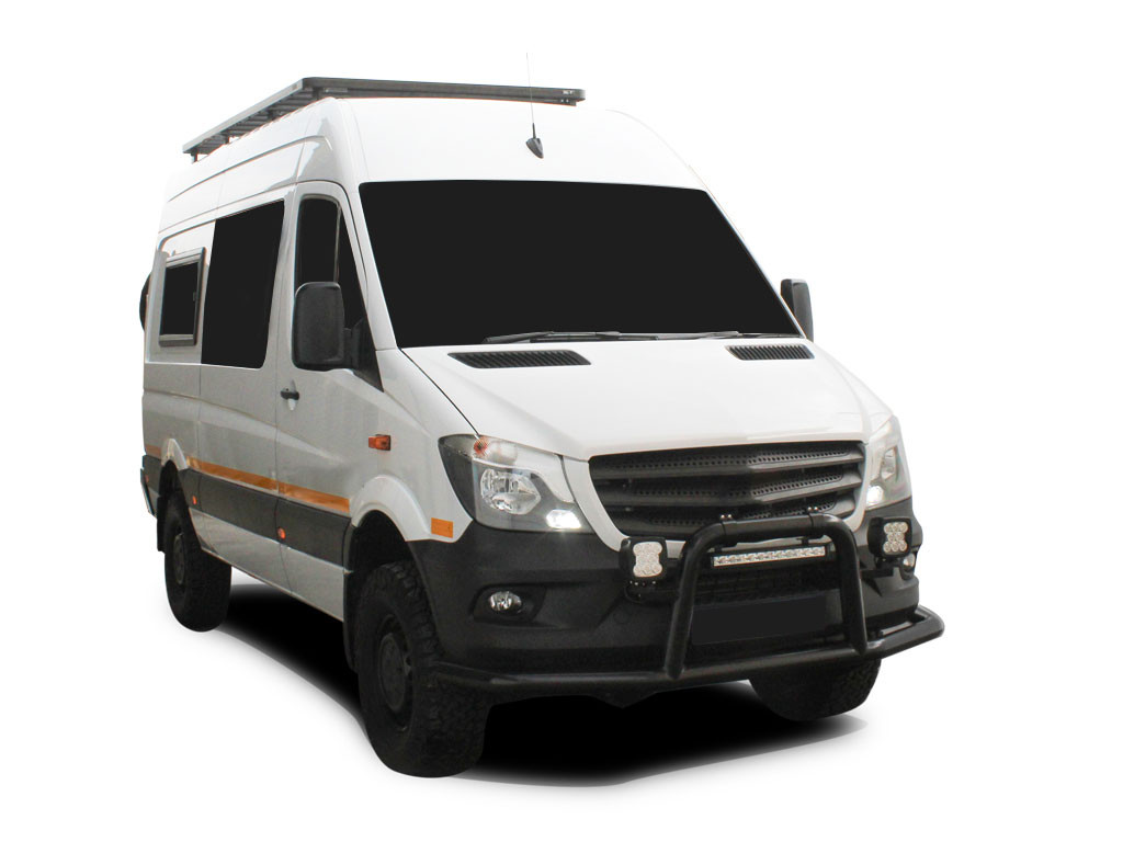 Mercedes Benz Sprinter 144in/170in / L2/L3 / MWB/LWB Axelavstånd utan OEM-banor (2006-Current) Slimline II tak räckessats