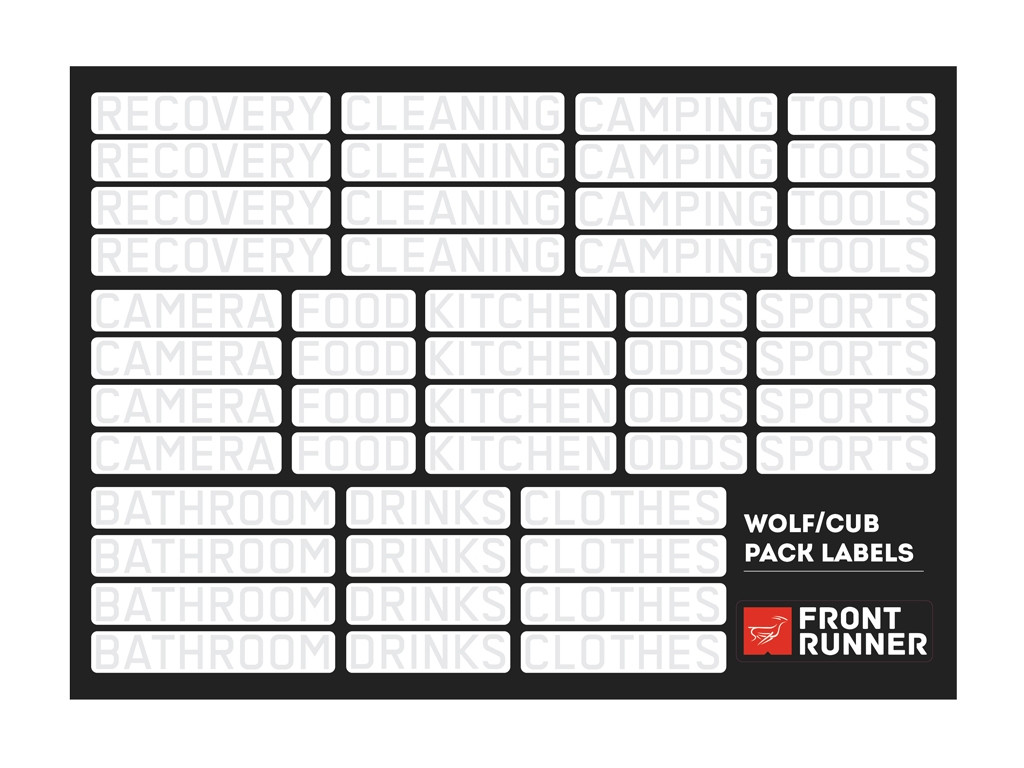 Wolf/Cub Pack Campsite Organizing Labels - av Front Runner