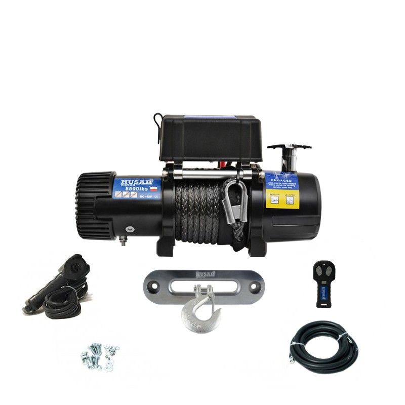 Husar Winch, 8500 lbs, Rope, 12 V