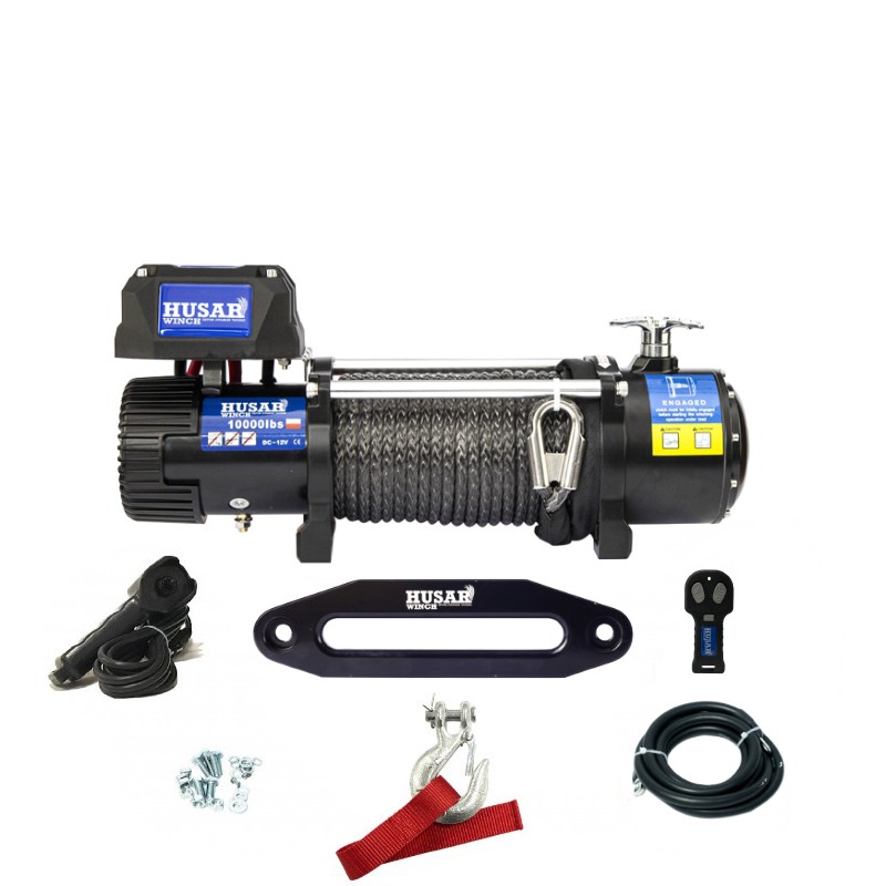 Husar vinssi, 10000 lbs, köysi, 12 V