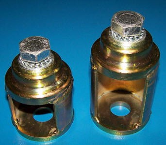 REAR SHOCK + 5cm RAISED BRAKETS PAIR, Land Rover