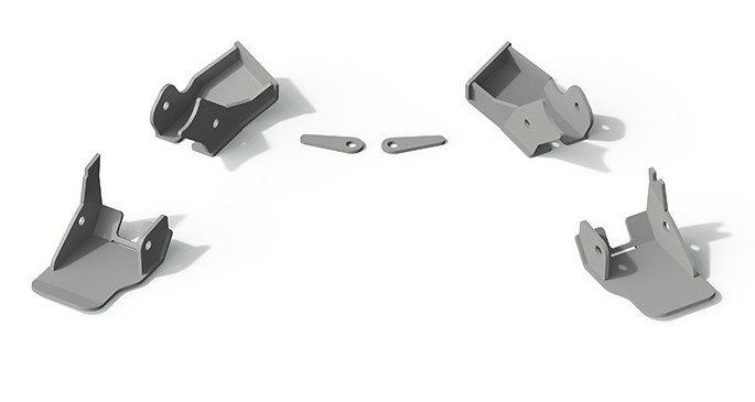 Skid Plate, Lower Control Arms, Wrangler JL