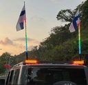 LED Whip Light Kit 2pc 120cm w. Finland flags
