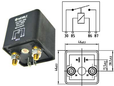 Rele 200A 12V